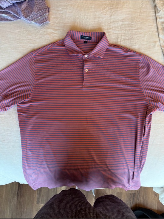 Peter Millar Other - Peter Millar Striped Polo in Pink and Blue